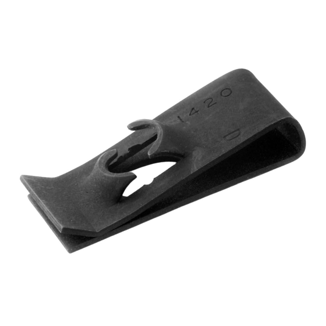 1/4-20 U TYPE NUT BLACK PHOS & OIL, .062-.125 PANEL RANGE, .540-.560 LENGTH, .490-.510 WIDTH