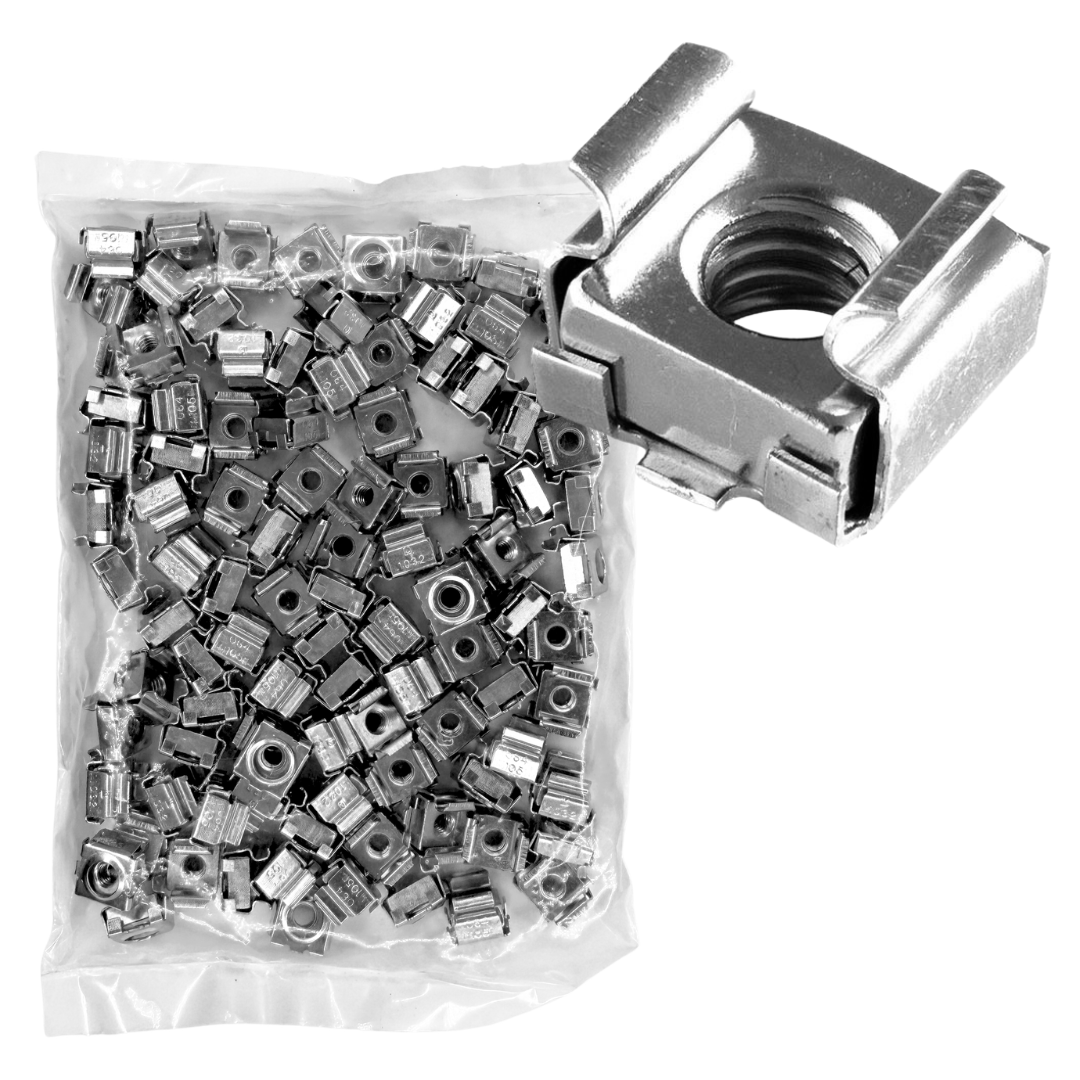 10-32 Cage Nuts, 100-Piece Bag
