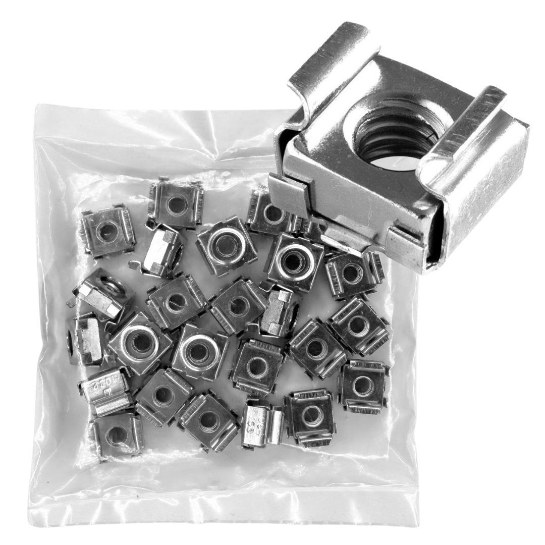 10-32 Cage Nuts, 25-Piece Bag