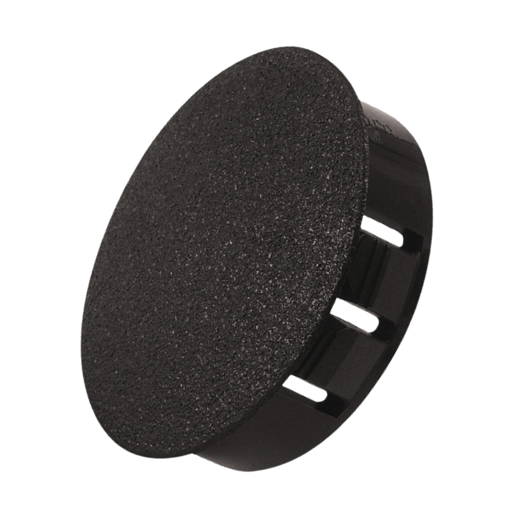 DOME PLUG BLACK 6/6 NYLON, .125 PANEL THK., .875 HOLE DIA., 1.015 HEAD DIA.
