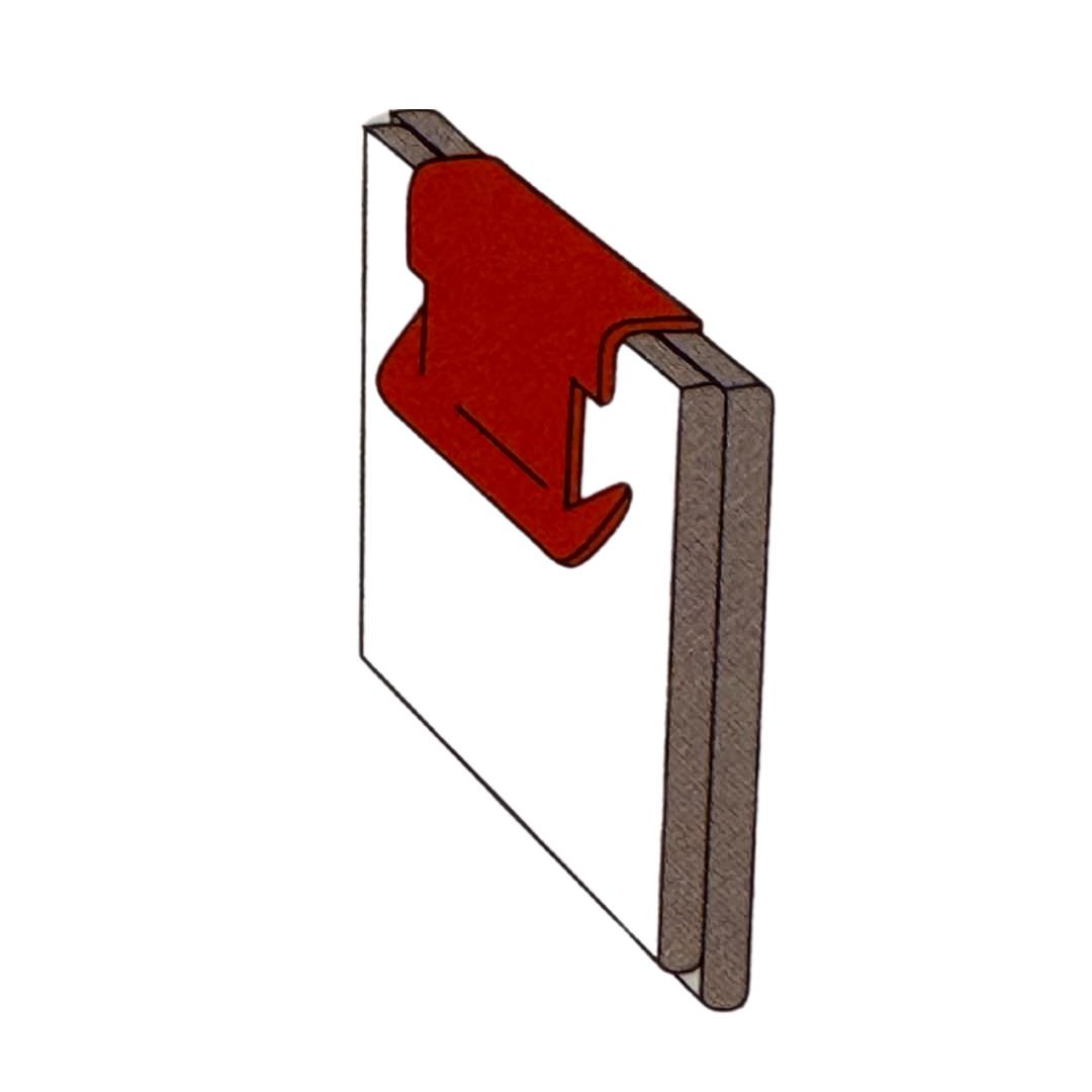 U TYPE CLIP BLACK PHOS & OIL, .245-.255 PANEL RANGE, .360 LENGTH .500 WIDTH (C45931-014-4)