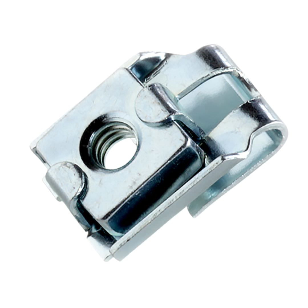 10-24 J NUT RET. FLOATING CAGE ZINC ELEC, PNL RNGE .093-.135, .375 CTR HOLE TO EDGE (C30110-1024-3B)