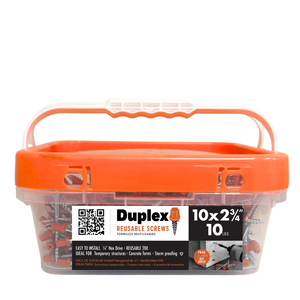 *ONLINE PRE-SALE ONLY* NEW DESIGN # 10 X 2-3/4" - 10 POUND BUCKET DUPLEX SCREWS W/ LID