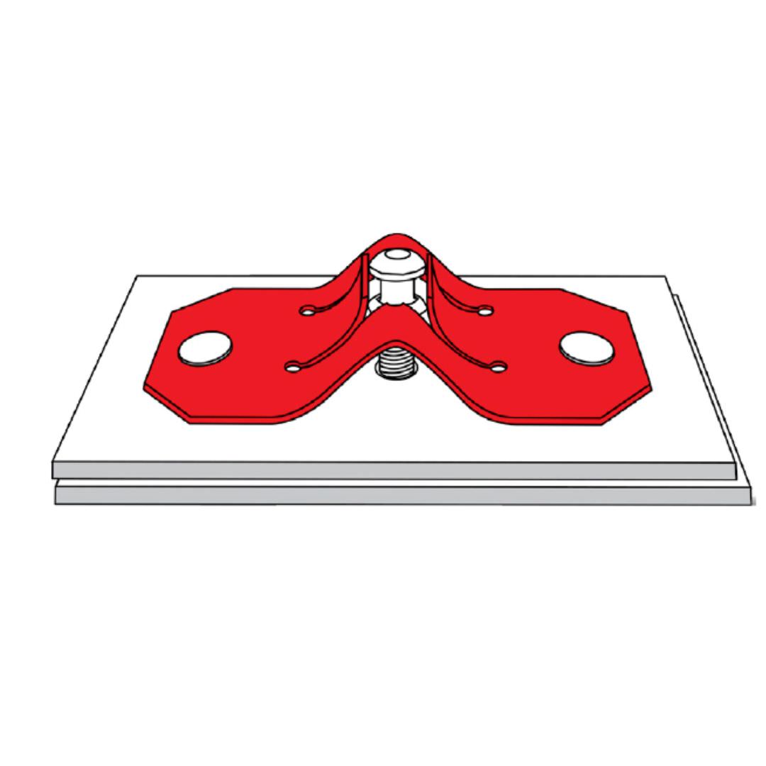 SPRING CATCH STEEL ZINC ELECTROPLATE, .017 MAT THK, LENGTH .97 WIDTH .44 (C1663-017-3B)
