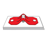 SPRING CATCH STEEL ZINC ELECTROPLATE, .028 MAT THK, LENGTH .97 WIDTH .44 (C1663-028-3B)