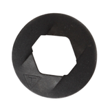 .264 DIA. STUD RECEIVER ROUND FLAT TYPE BLACK PHOS & OIL, OD .56, .014 MAT THK