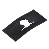 .062 DIA. STUD RECEIVER FLAT TYPE BLACK PHOS & OIL, LENGTH .38 WIDTH .22, .012 MAT. THK.
