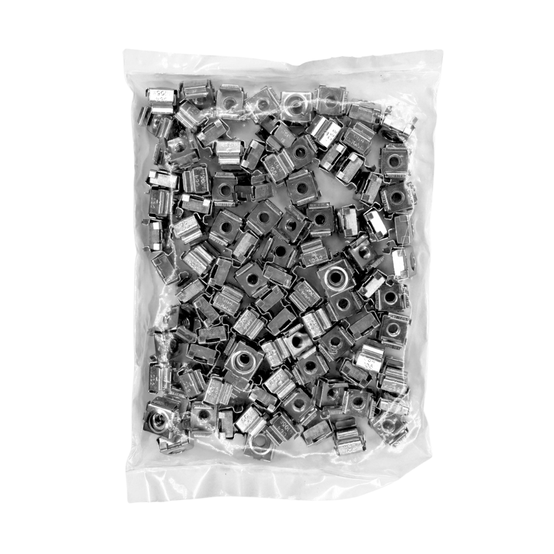 10-32 Cage Nuts, 100-Piece Bag
