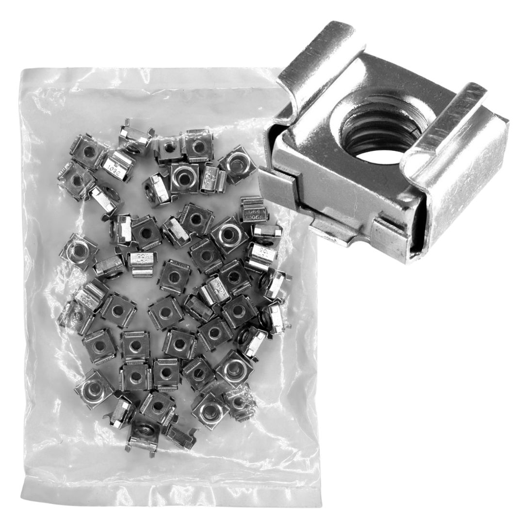10-32 Cage Nuts, 50-Piece Bag