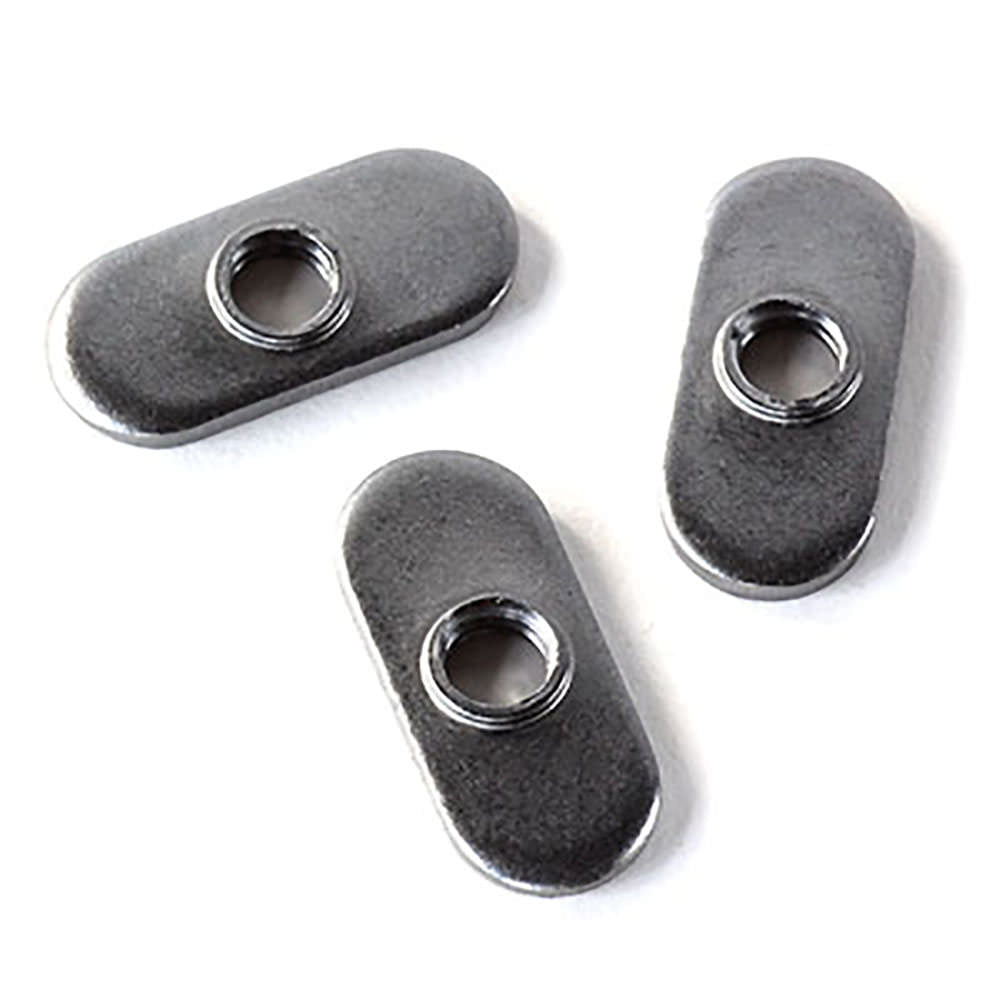 2DOUBLETAP SPOTWELD NUT PLAIN STEEL 1/4 -20 THREAD SIZE 1 LONG X 7