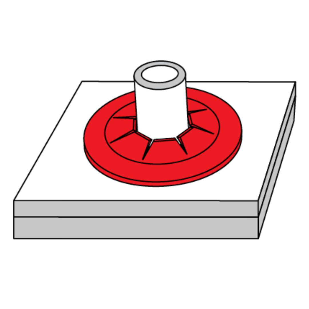 3/16 STUD DIA. ROUND FLAT PUSHNUT MECH. ZINC, 7/16 OD .064 HEIGHT, .0140 MAT. THK.(PS188007-598)