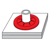 3/16 STUD DIA. ROUND FLAT PUSHNUT MECH. ZINC, 7/16 OD .064 HEIGHT, .0140 MAT. THK.(PS188007-598)