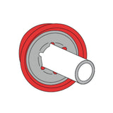 RED PLASTIC CAP FOR .312 STUD. OD .805-.865, HEIGHT .460