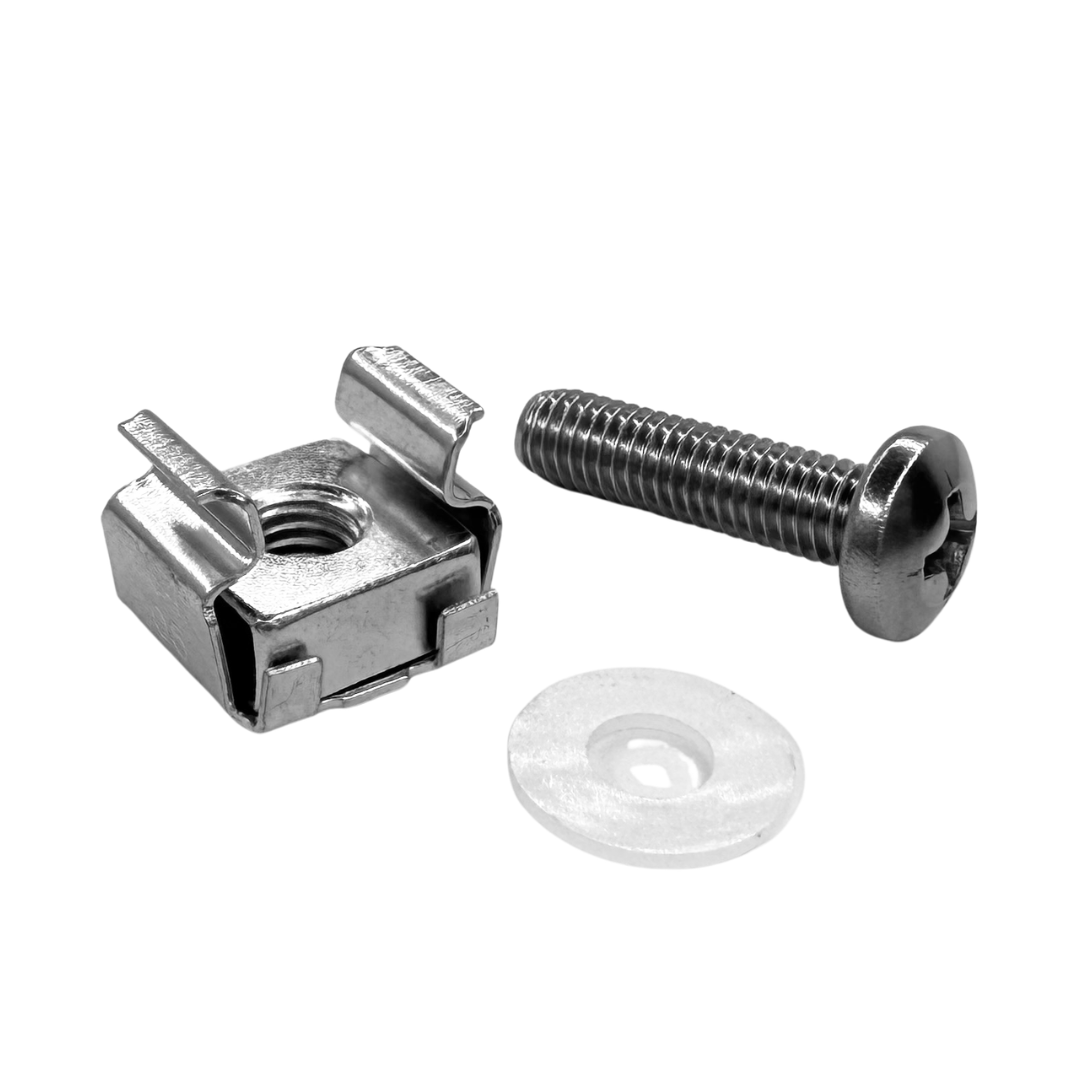 10-32 Server Rack Hardware Kit with Cage Nuts – 100 Sets + Tool