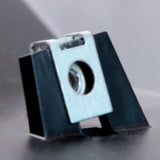 1/4-20 U TYPE NUT BLACK PHOS & OIL, .062-.125 PANEL RANGE, .540-.560 LENGTH, .490-.510 WIDTH