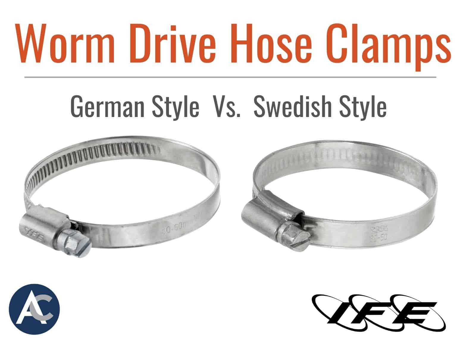 German vs. Swedish Style Worm Drive Hose Clamps - FastenerLab